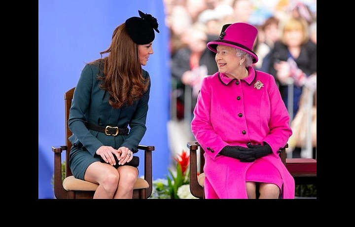 Kate with Elizabeth II