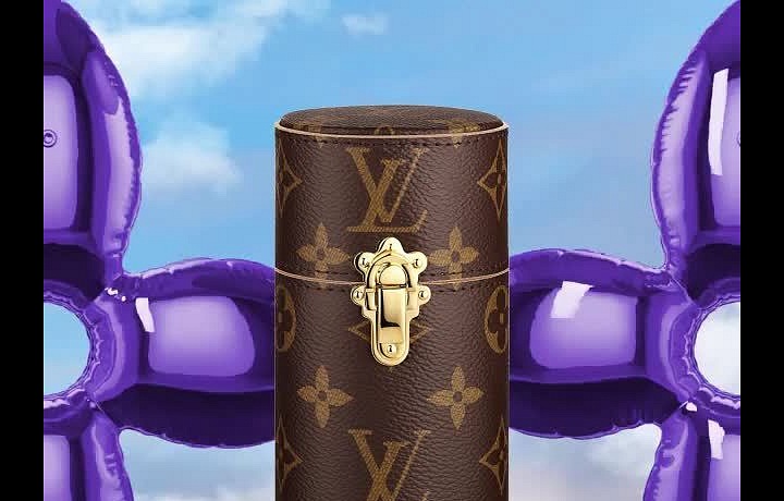 Travel pouch with monogram LV