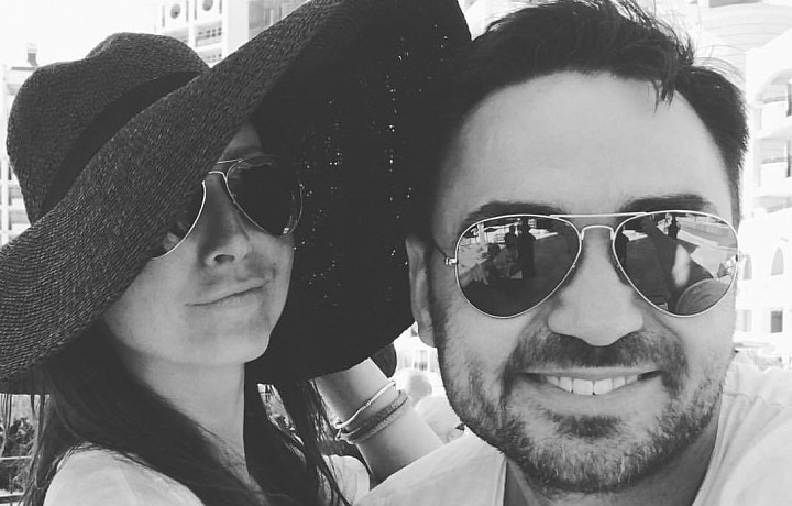 Veronika Arichteva with husband