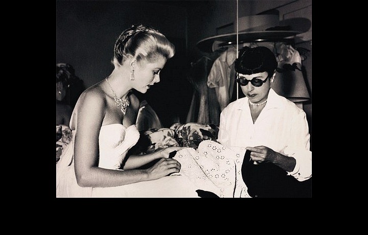 Edith Head with Grace Kelly