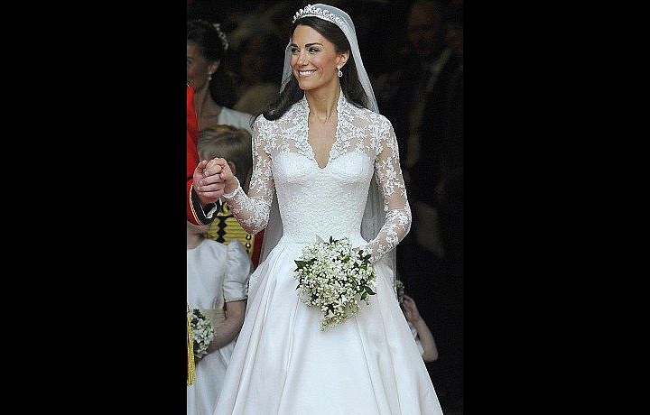 Kate in dress Sarah Burton