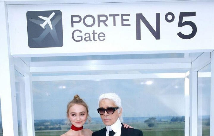 Karl Lagerfeld and Lily-Rose Depp
