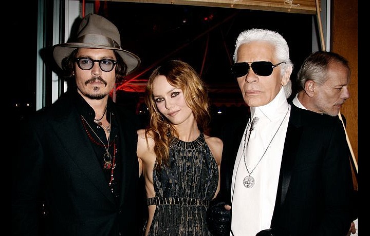 Karl Lagerfeld, Johny Depp, Vanessa Paradis