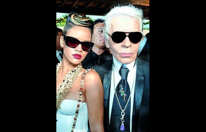 Karl Lagerfeld and Rihanna