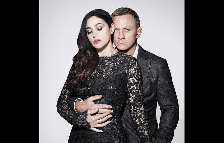 With his Bond girl Monica Belluci