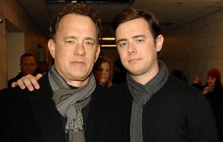 Tom Hanks with his son Colin