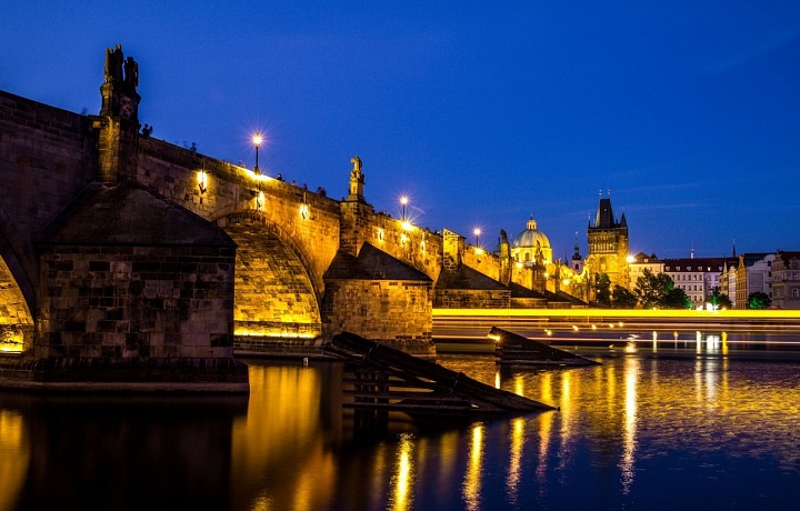 Prague at night