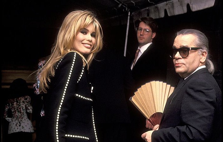 Karl Lagerfeld and Claudia Schiffer