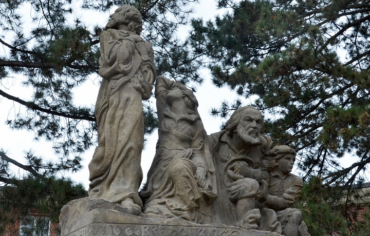 František Bílek – Komenský se louči s vlastí, 1926