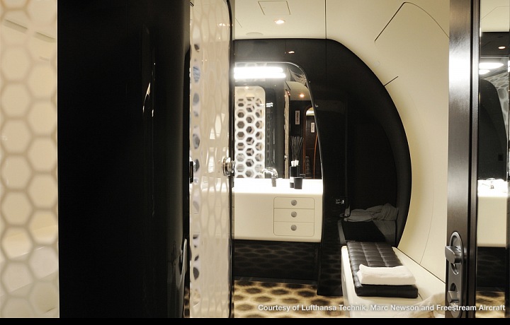 A spacious dressing room