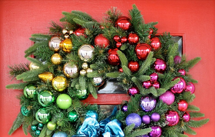 Rainbow Chrtistmas decoration