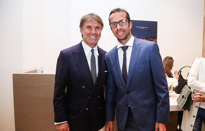 The opening of the Brunello Cucinelli boutique in Prague in 2017: Brunello Cucinelli and Radek Štěpánek