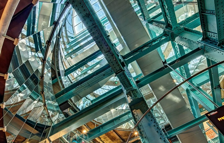 Interior made of glass