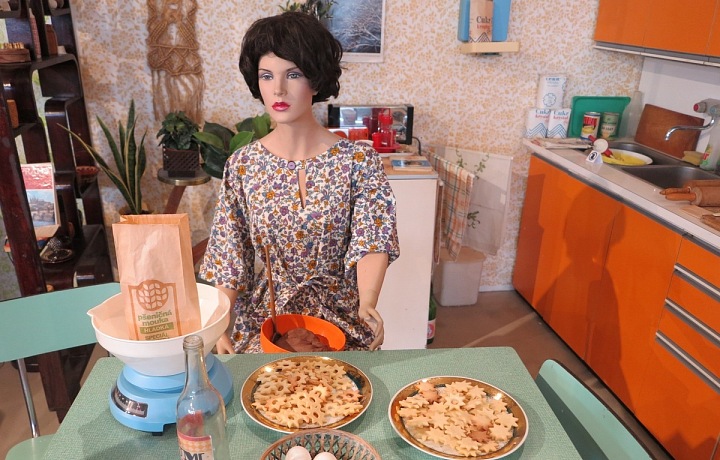 Mother in the Christmas kitchen