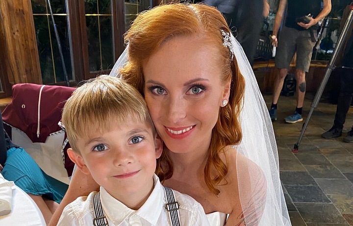 Klára Prošková se synovcem.