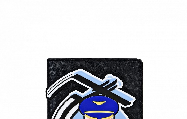 Case for a passport with captain Karl