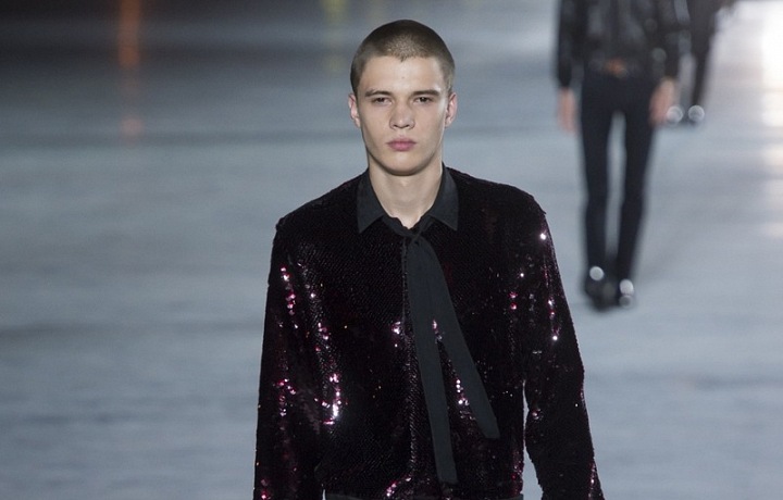 Men's fashion with reflections, Saint Laurent SS 2018