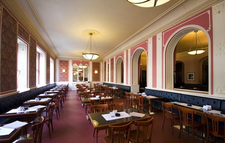 Interior of Café Louvre