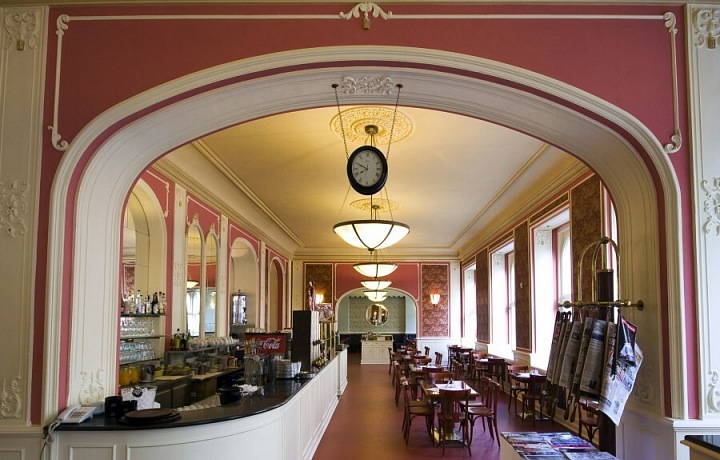 Interior of Café Louvre