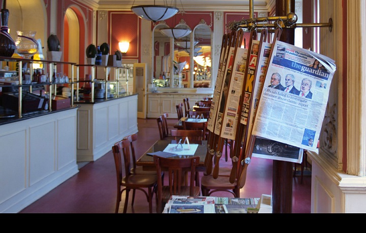 Interior of Café Louvre
