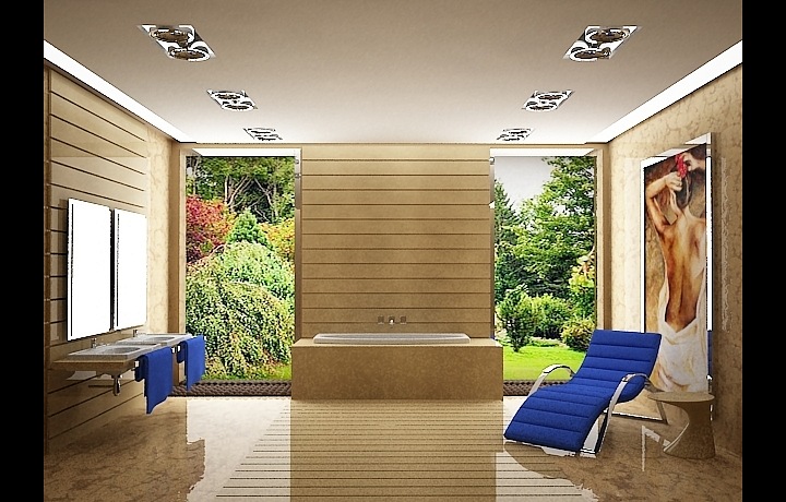 Modern bathroom according Feng Shui