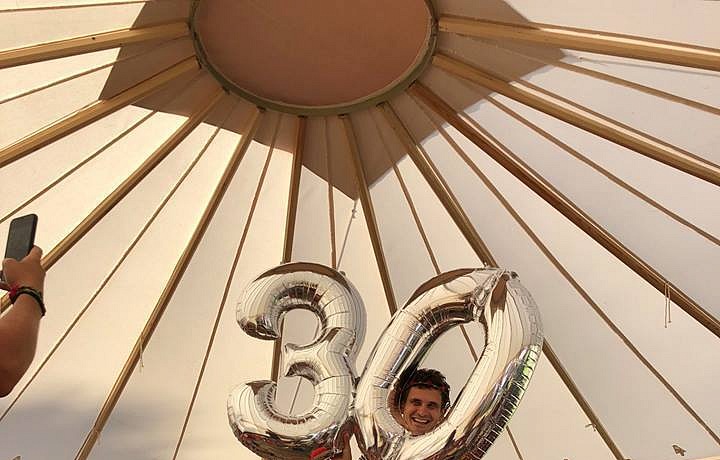 He celebrated his 30 years