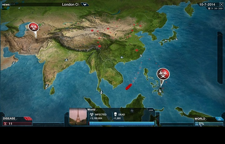 Ships and aircraft are helping to spread. Just as it happens today in real life.