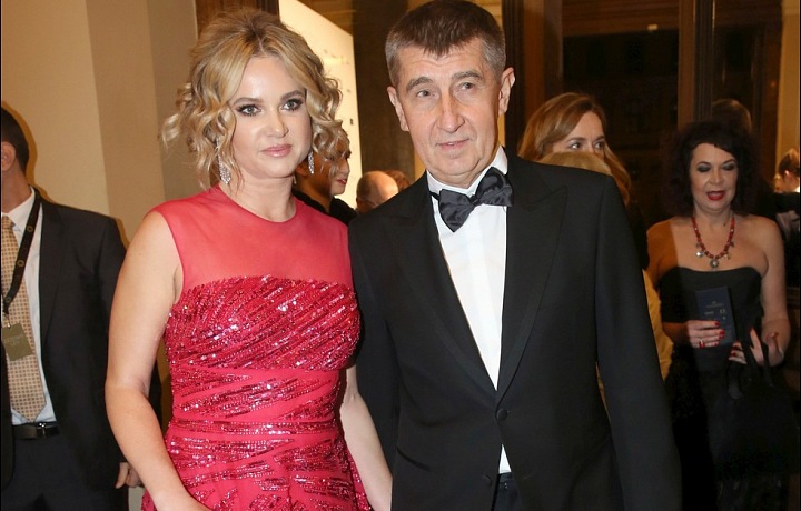 Andrej Babiš with Monika Babišová at the Czech Lion in 2016