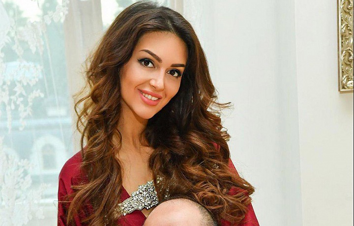 Oksana Voevodin with her former husband Sultan Muhammad