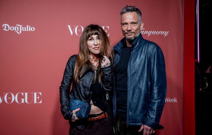 Kateřina Kaira Hrachovcová with her partner Martin