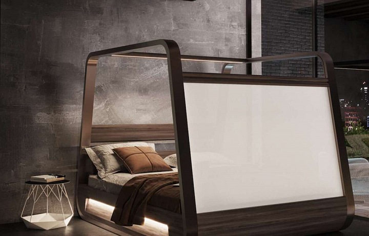 Smart HiBed with projector