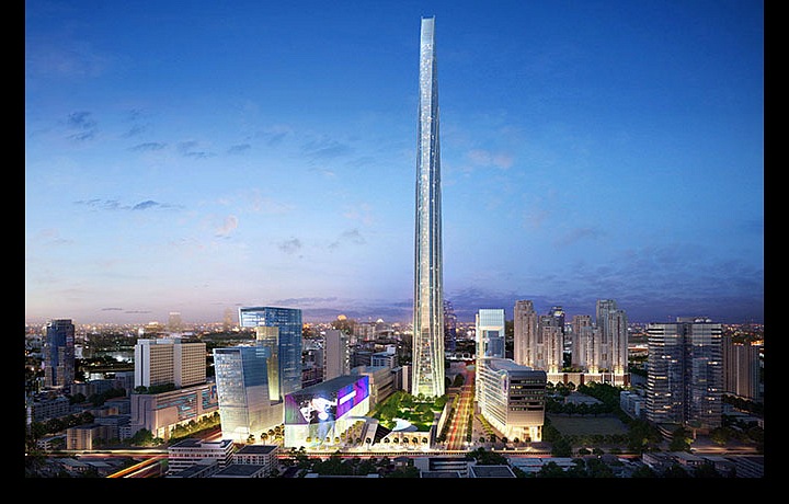The Super Tower - maybe soon the tallest tower in Thailand