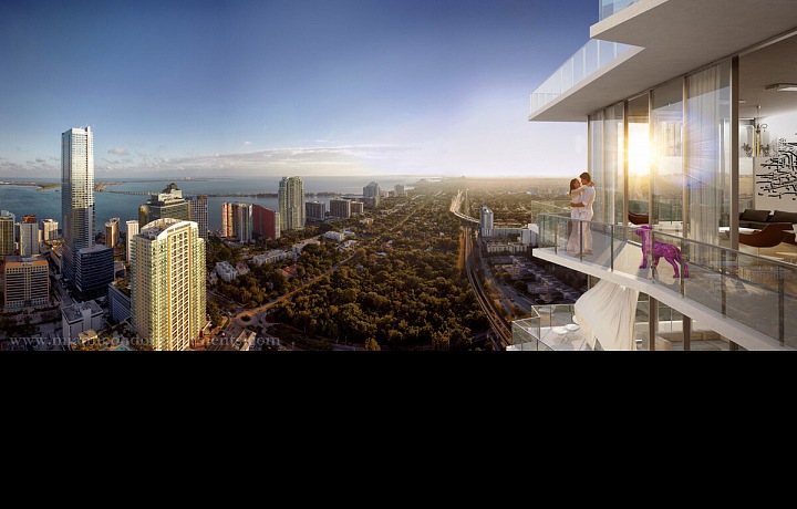 SLS Brickell, the view