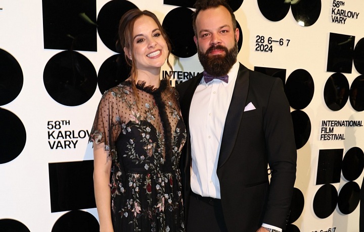 Radko Gudas with his wife Barbora Chrenková