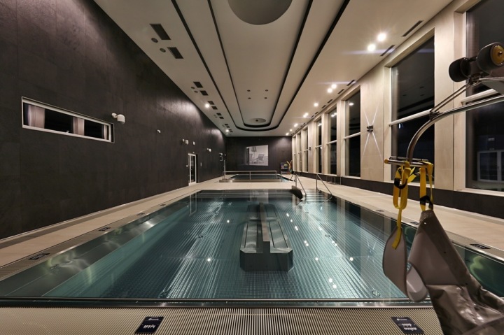 There is also a swimming pool