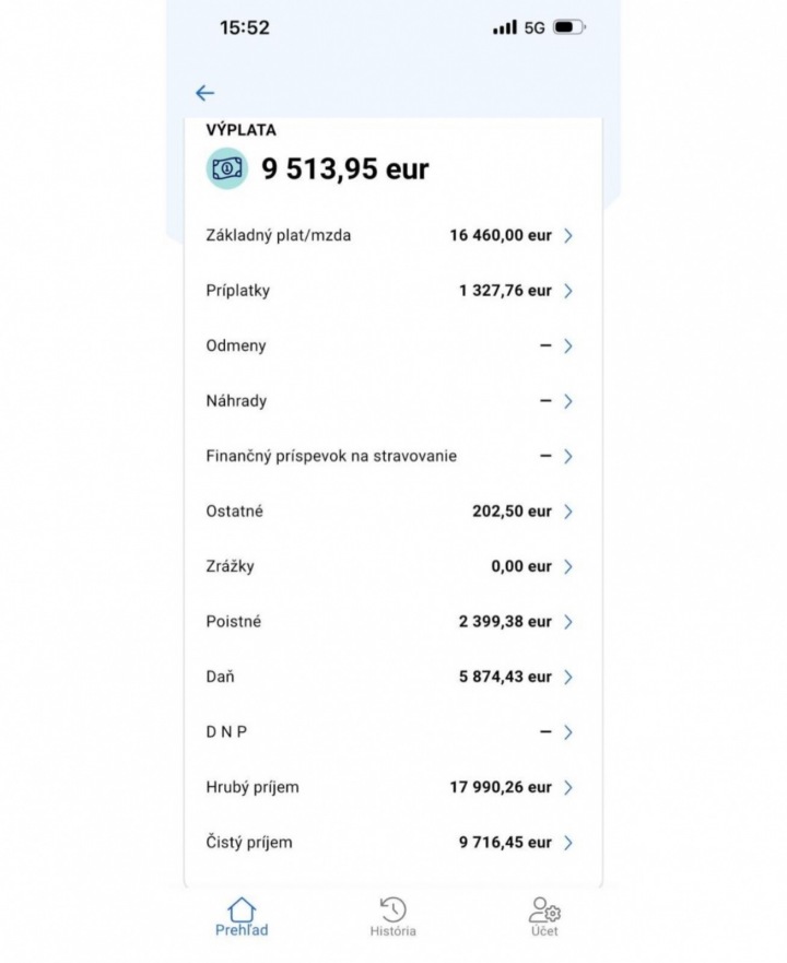 Výplata Petra Pelegriniho