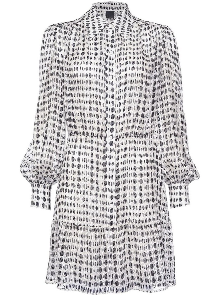 Černobílé šaty značky PINKO. 