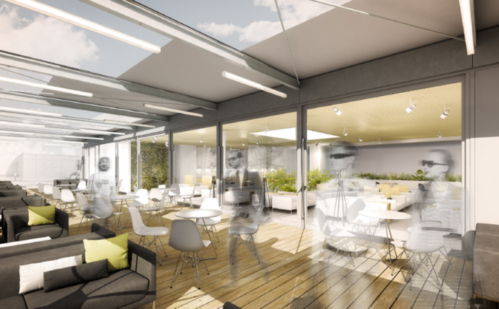 Vizualizace rekonstruovaného salonku ERSTE PREMIER LOUNGE