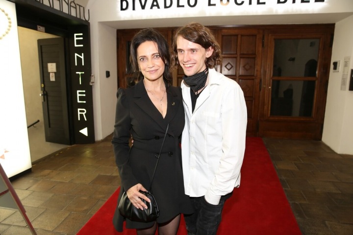 Lucie Bílá se synem Filipem Kratochvílem. 