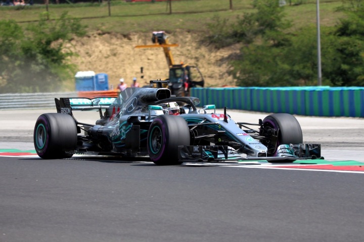 Lewis Hamilton při Velké ceně Maďarska