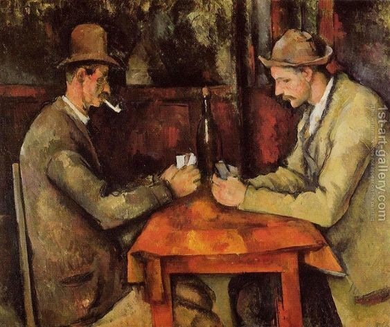 Card Players by French painter Paul Cézanne