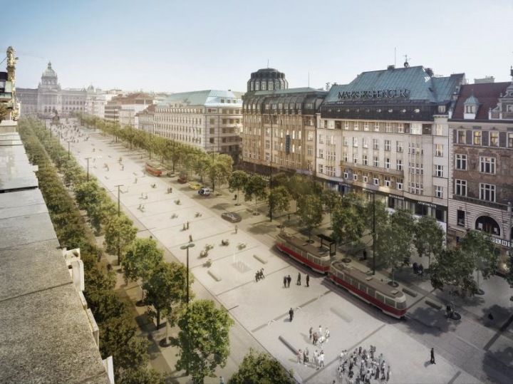 Visualization of Wenceslas Square reconstruction