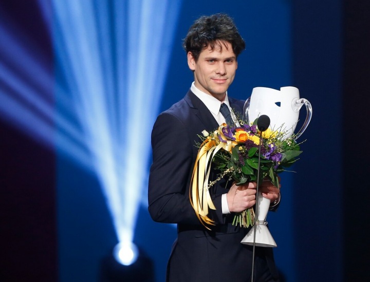 Ondřej Vinklát na Cenách Thálie v roce 2018