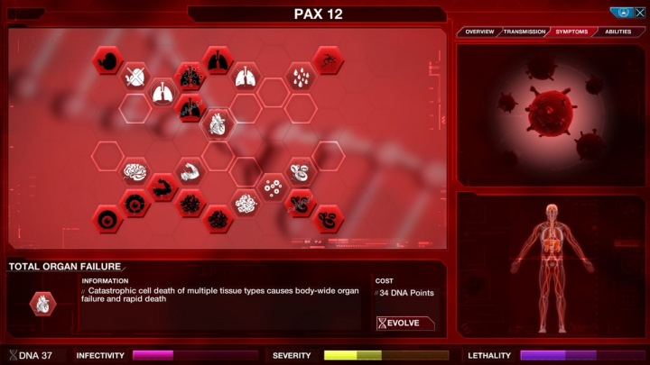 In the game you decide on mutations of the virus and its ability to spread