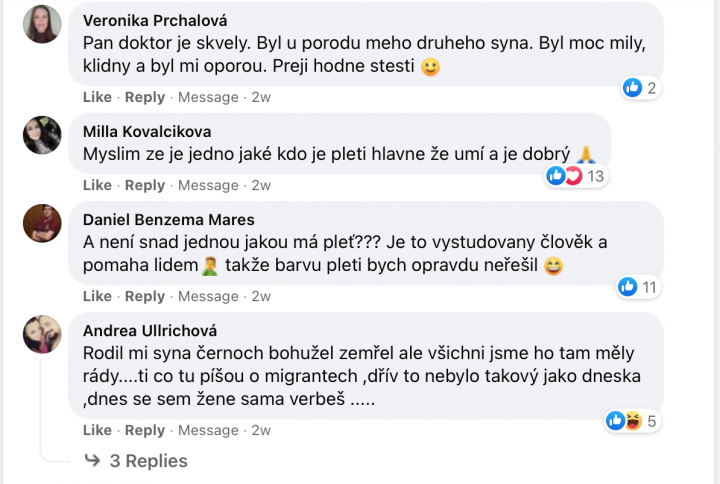 Komentáře čtenářů k rozhovoru s porodníkem z Ghany