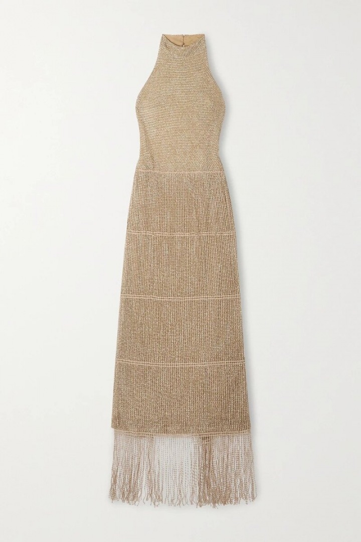 Zlaté šaty Raquel Diniz