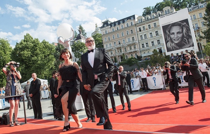 The president of MFF KV Jiří Bartoška with his wife Andrea
