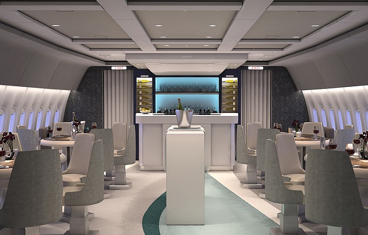 Luxury bar on board