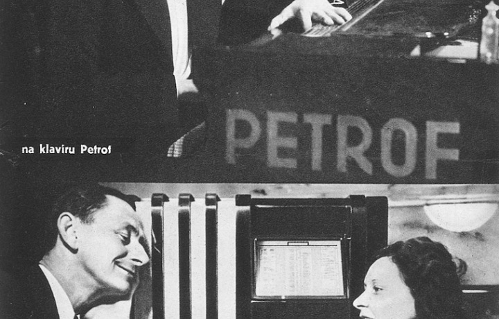 Vlasta Burian and ad for radio