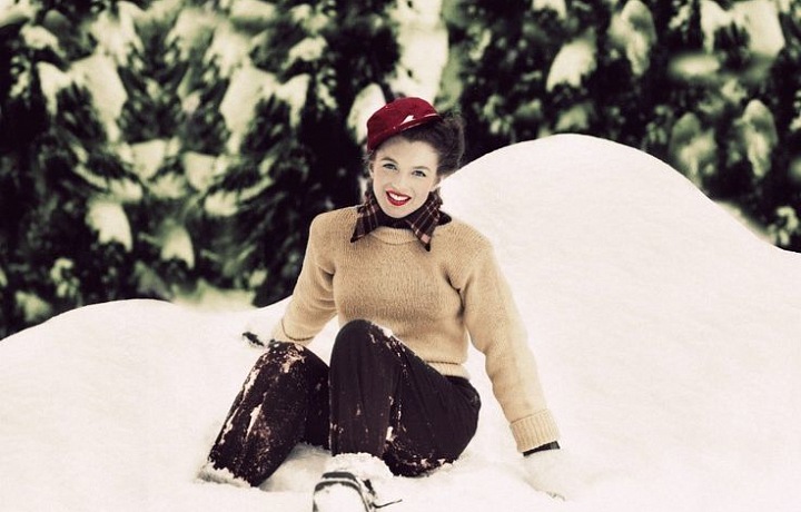 Marilyn Monroe na sněhu